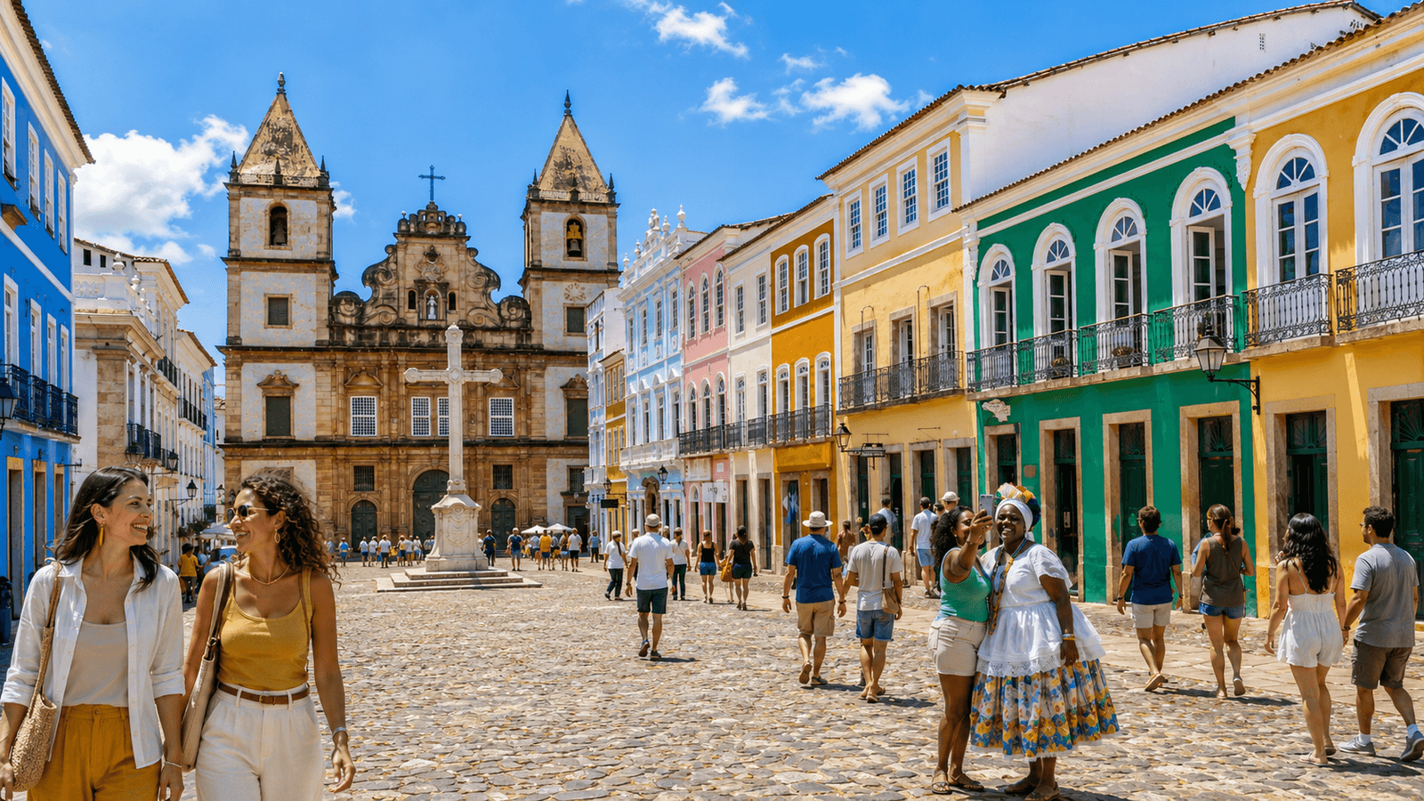 Panoramic view illustrating experiences and things to do in Salvador, Bahia.