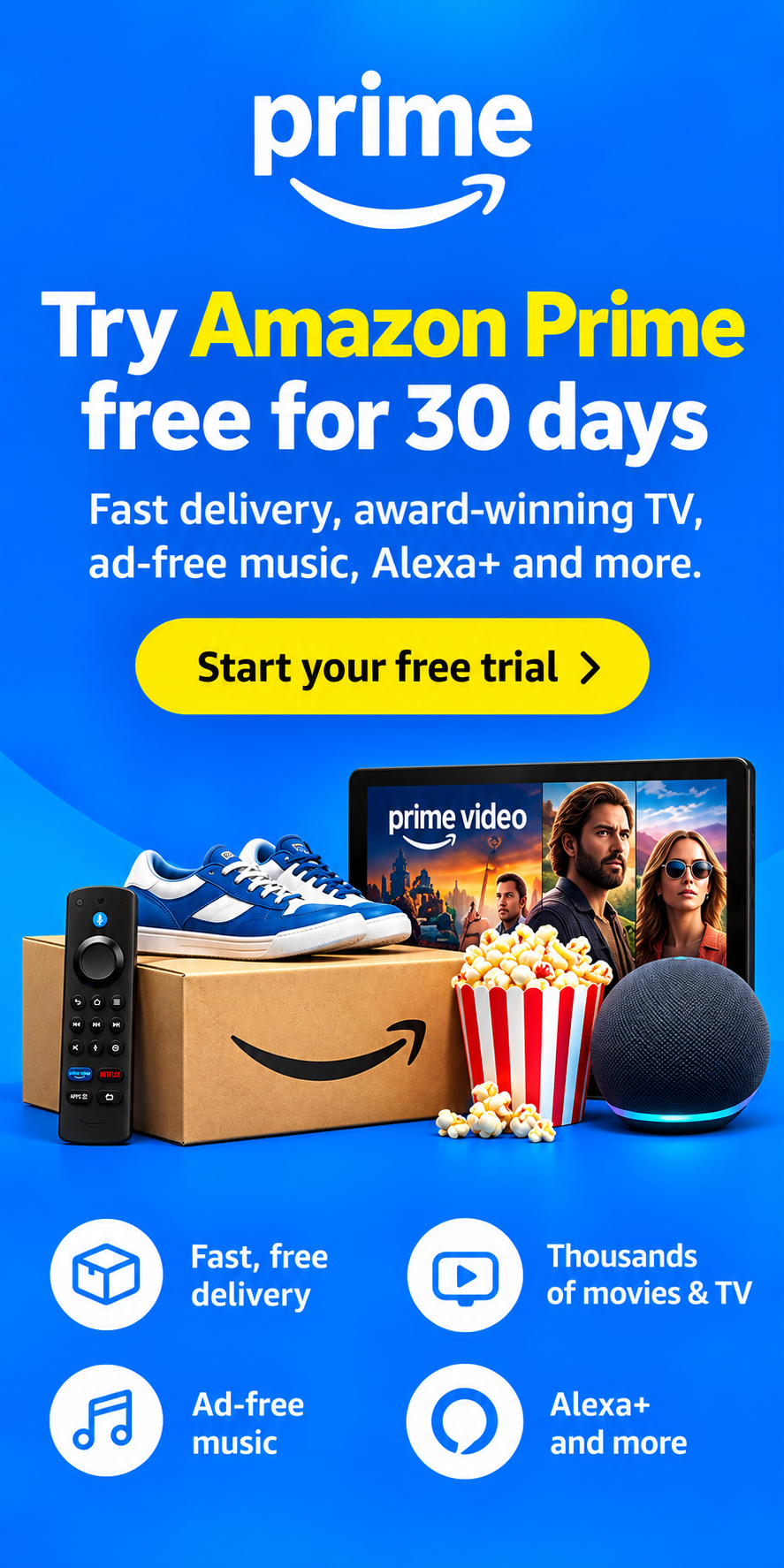 Try Amazon Prime free for 30 days